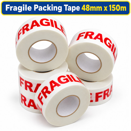 Fragile packing tape 48mm - 48mm, x
