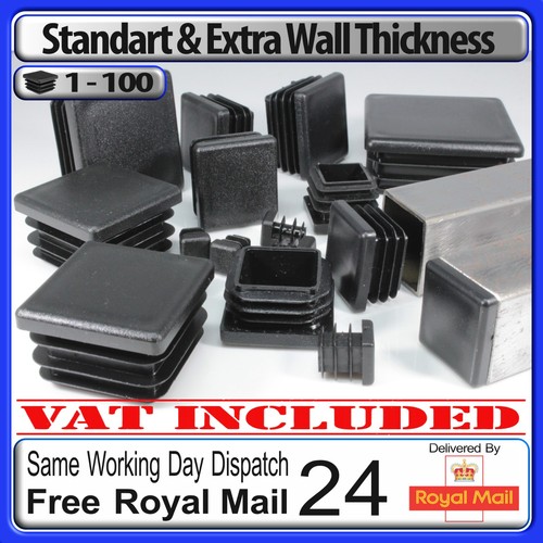 Square end caps - caps, plastic
