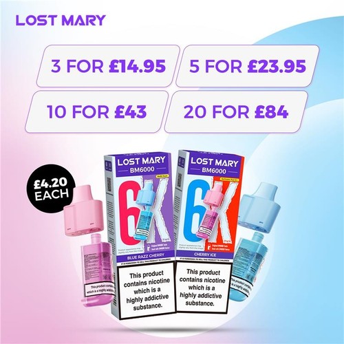 Lost mary bm6000 refill pods - bm6000,