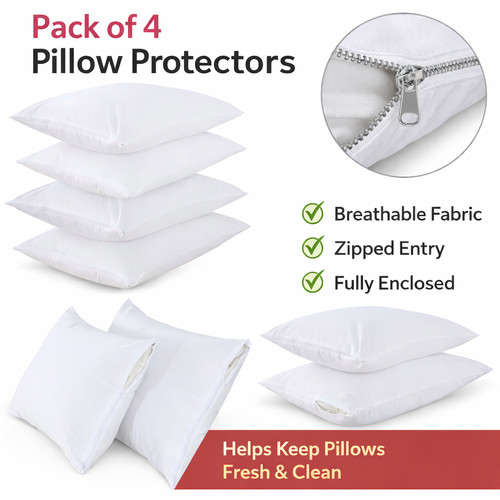 Pillow protectors washable - 4x,