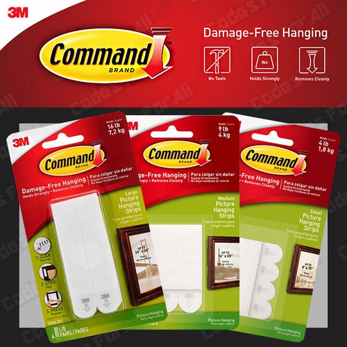 Picture frame hanging - hanging, strips