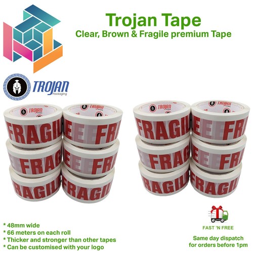 Strong fragile tape - strong, white